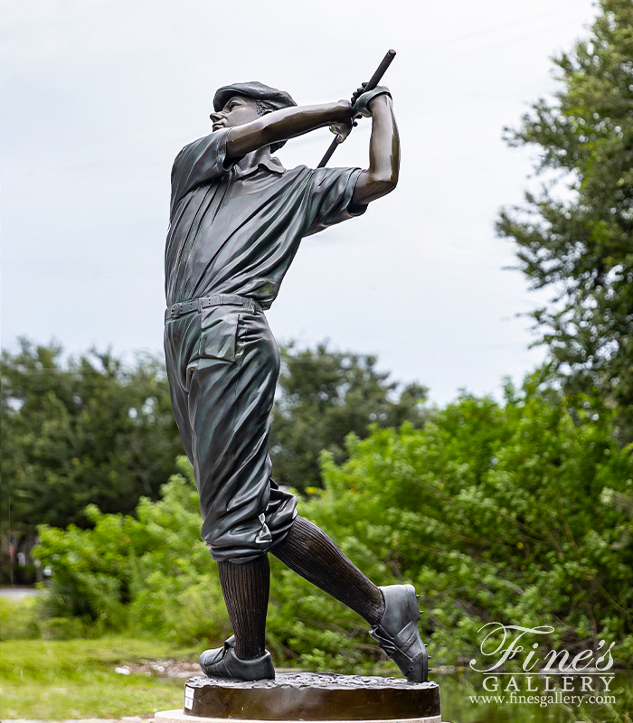 Bronze Statues  - Vintage Tee Off Golfer - BS-117